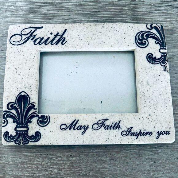 Faith Fleur de Lis Inspirational Picture Frame - Picture 1 of 5
